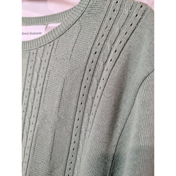 ALFRED DUNNER Women's Shirt Mint Green Sweater SHELL TOP Size Small Classic EUC - Picture 2 of 13